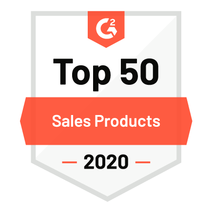 G2 Top 50 Sales Products in 2020 G2 Top 50 Sales Products in 2020 badge