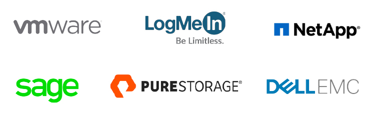 VMware, LogMeIn, NetApp, Sage, Pure Storage, and DellEMC use the XANT Playbooks Platform