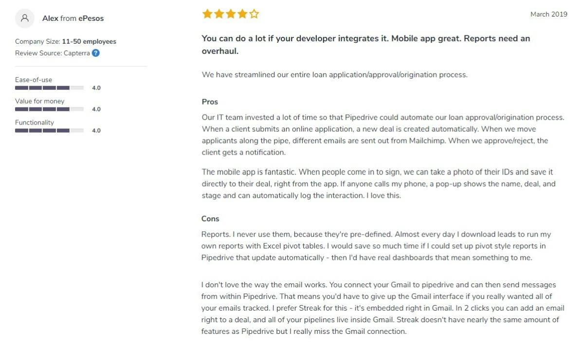 Review by Alex from ePesos | Lead Management Software Review | free lead management software