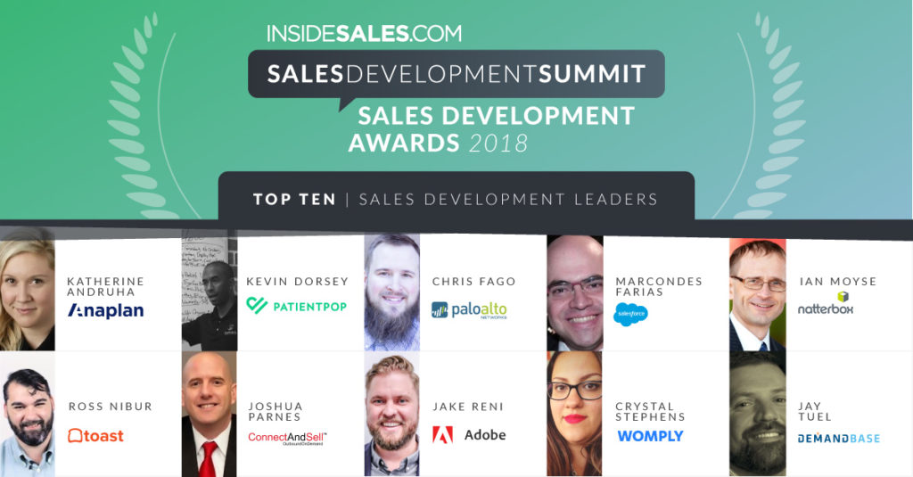sales development leaders awards 2018
