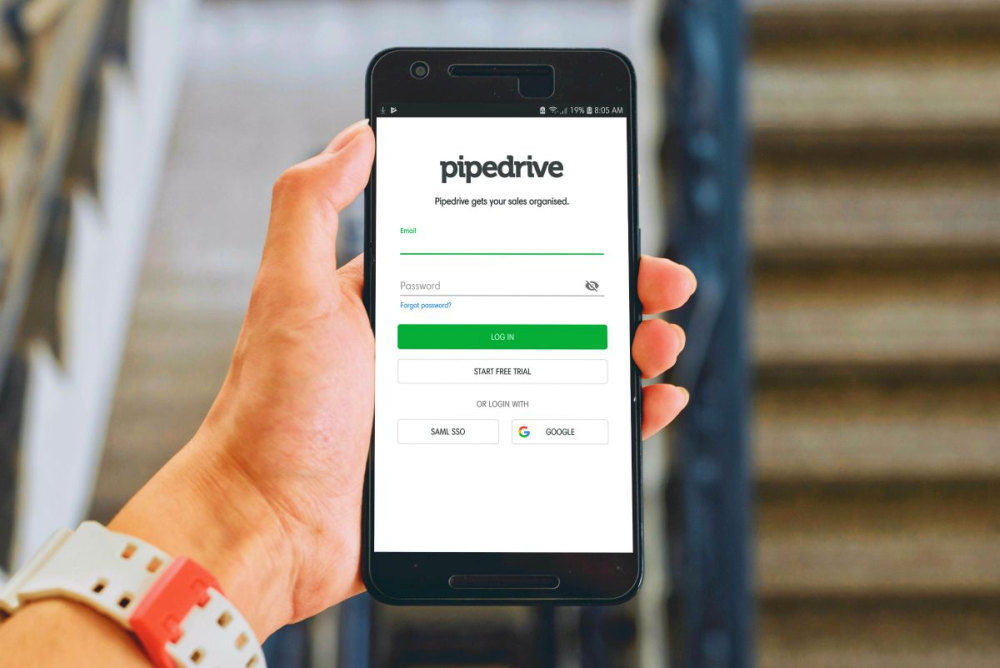 Using phone to login on Pipedrive | Pipedrive Review: Overview, Features, And Pricing | spreadsheet