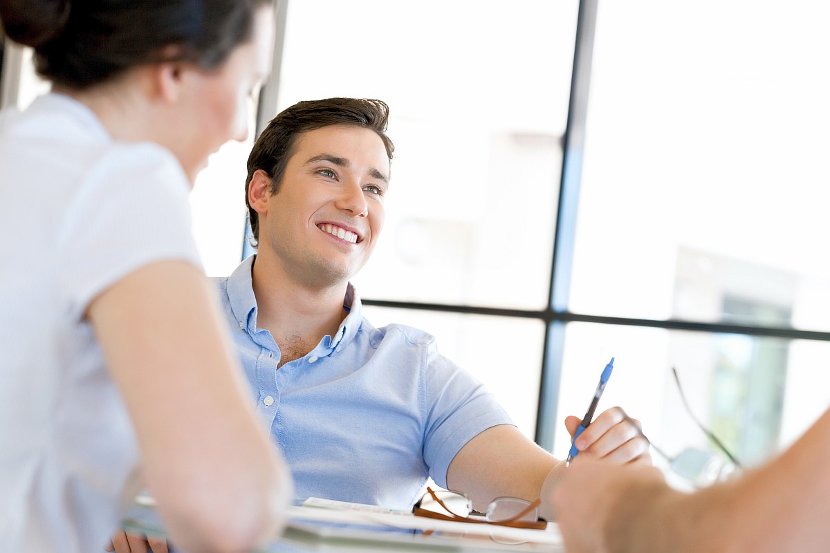 Happy young man in casual meeting | Five Myths of Prospecting